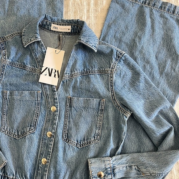 NWT Zara Straight-leg Jumpsuit 🫐🧺 - Picture 5 of 5